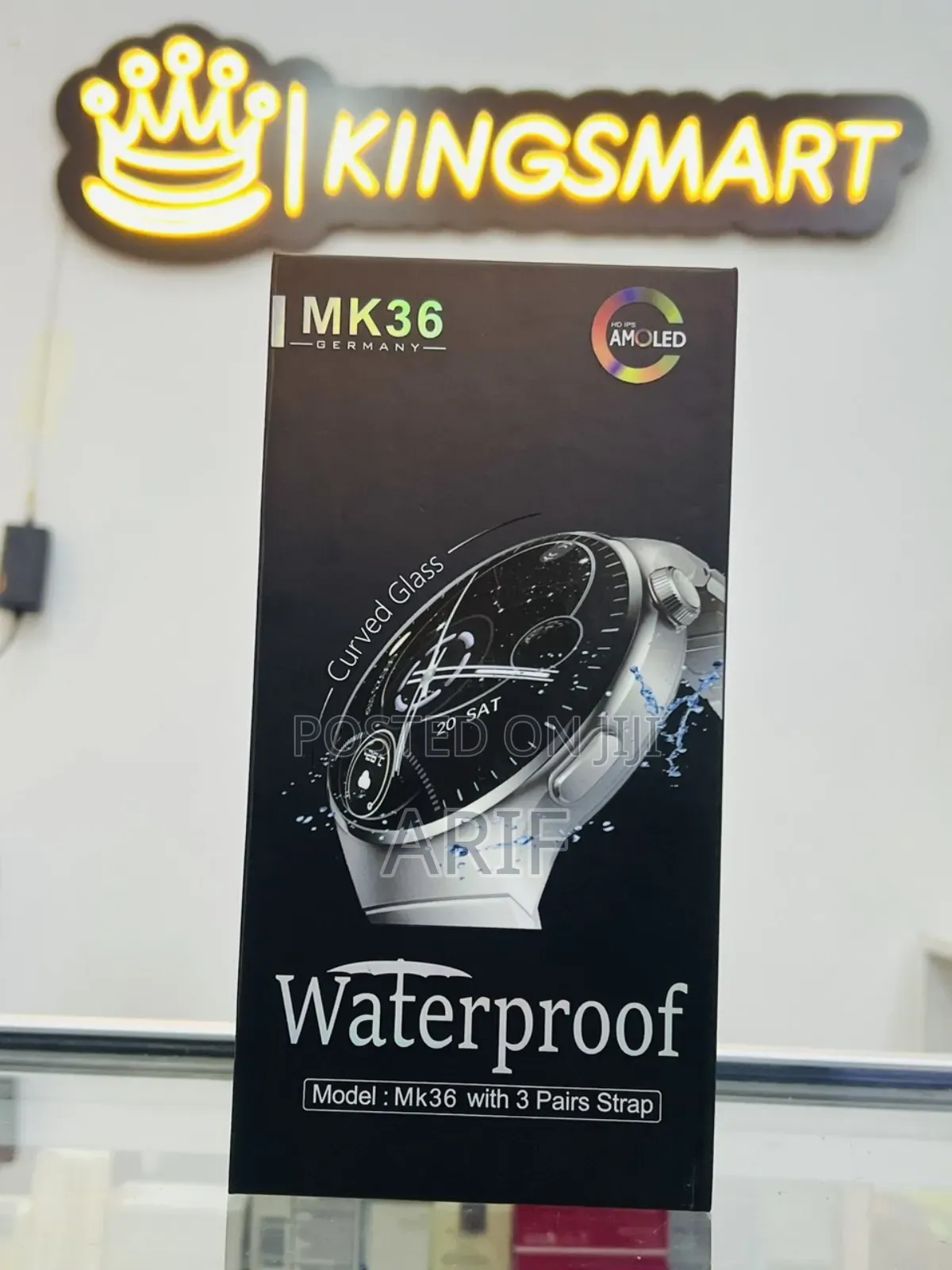 Hainoteko Mk36 Waterproof Curved Glass Smartwatch