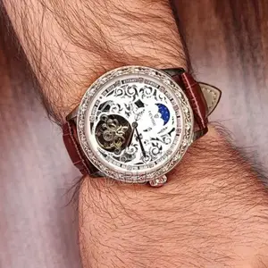 Tevise Luxury Men's Waterproof Mechanical Leather Band Watch