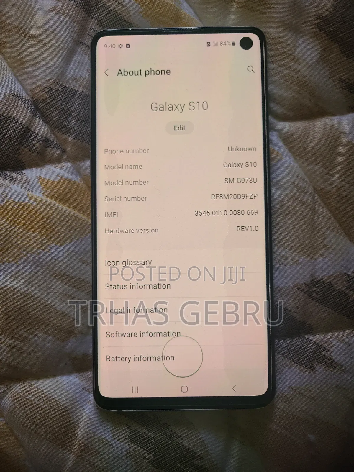 Samsung Galaxy S10 128 GB White