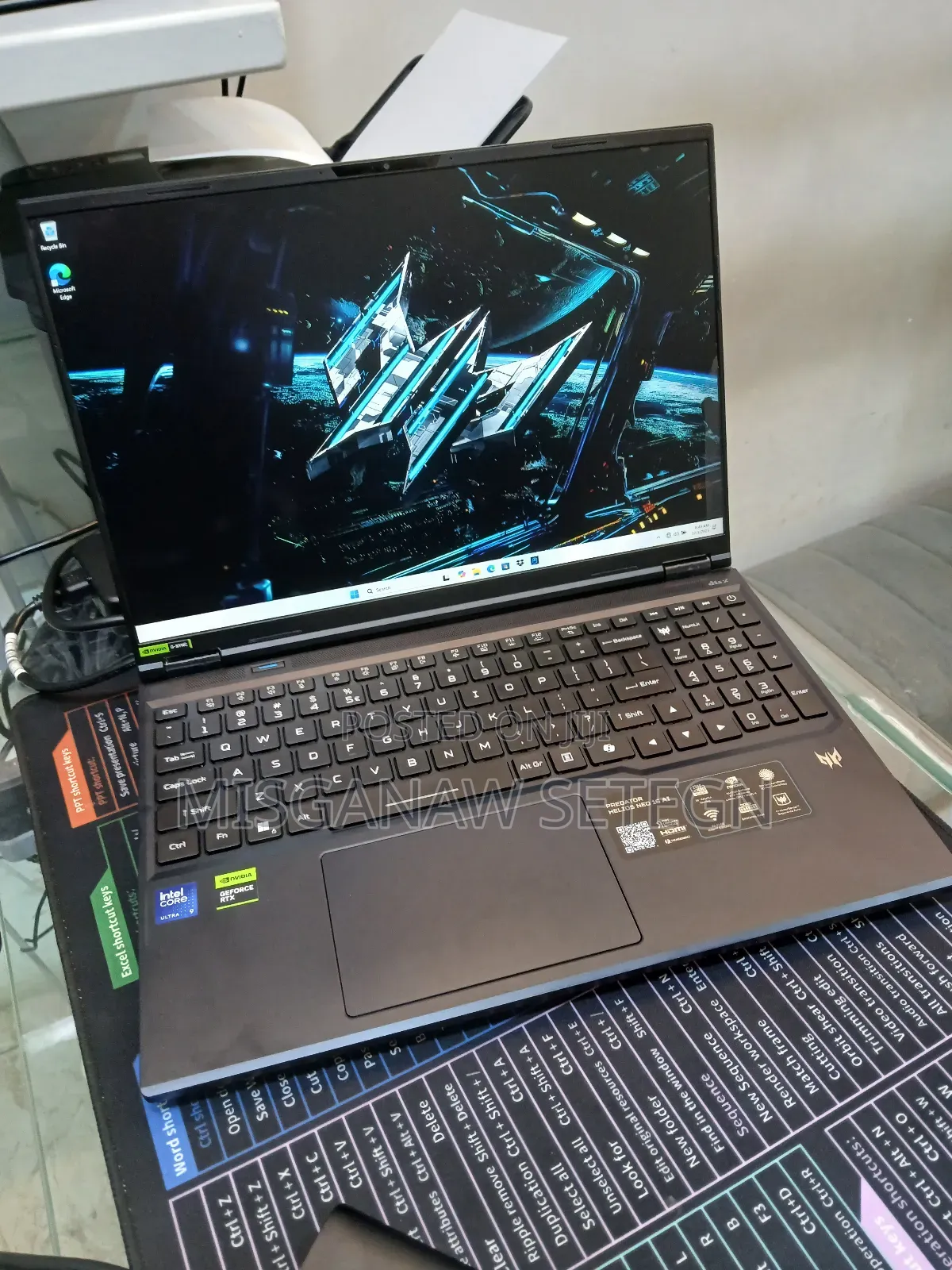 New Laptop Acer Predator Helios Neo 16 32GB Intel Core Ultra 9 SSD 1T