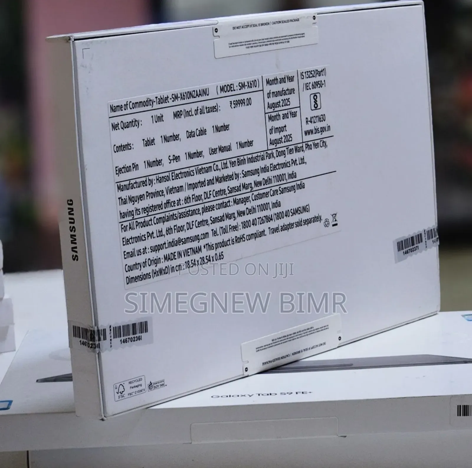 New Samsung Galaxy Tab S9 FE 128 GB Silver