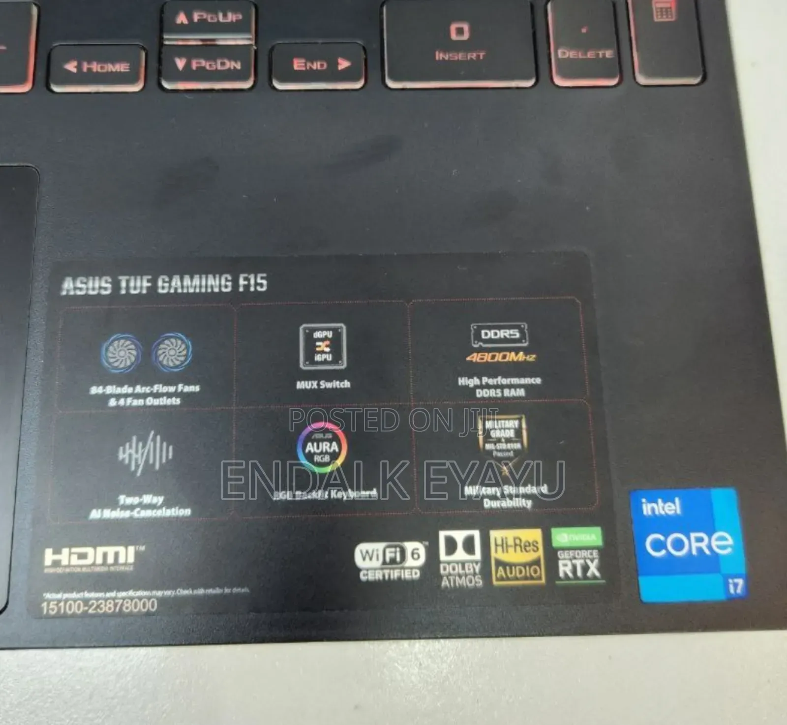 New Laptop Asus TUF Dash F15 16GB Intel Core I7 SSD 512GB