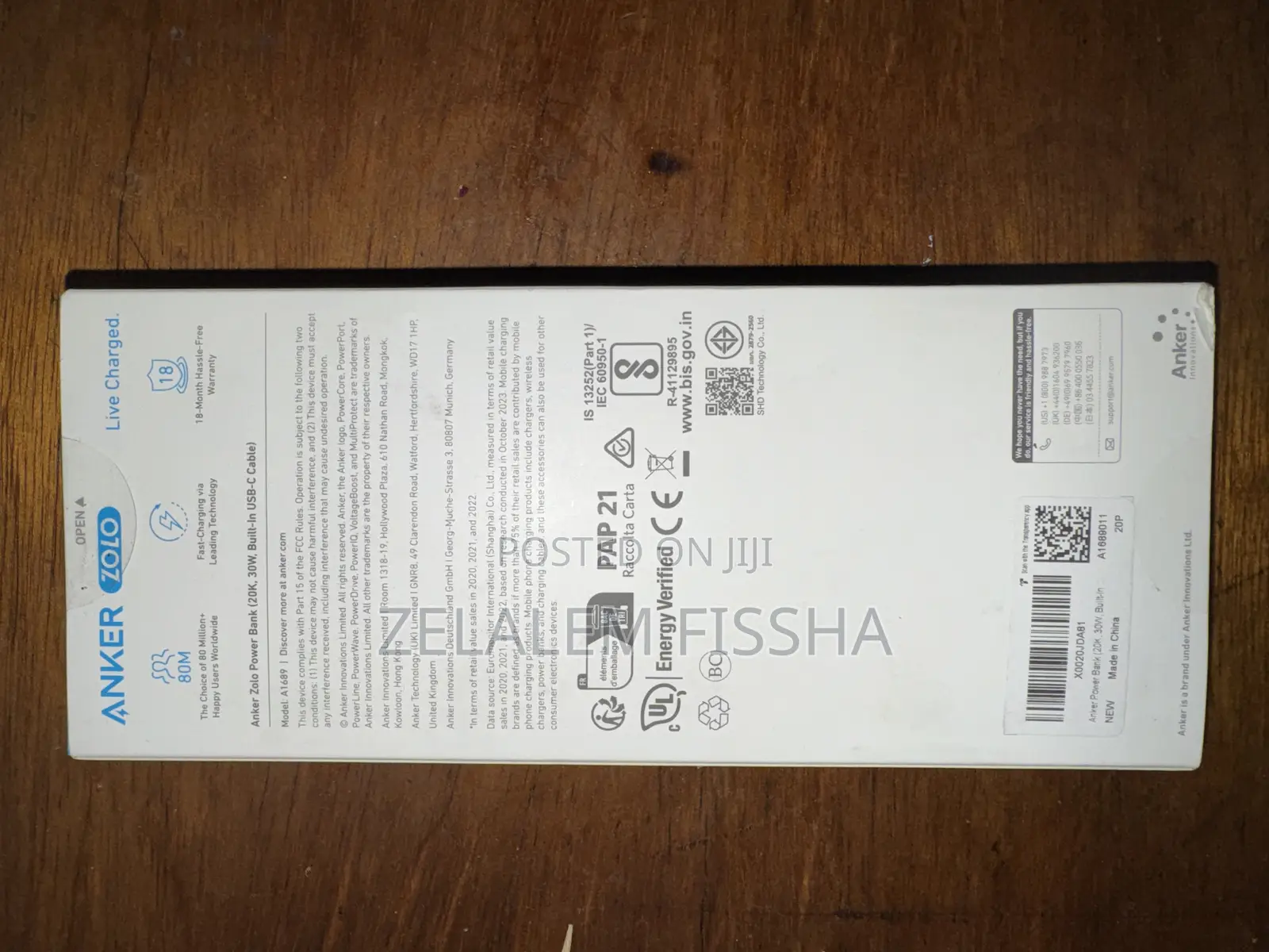 Anker Zolo Power Bank (, 30w, Built-in Usb-C Cable)