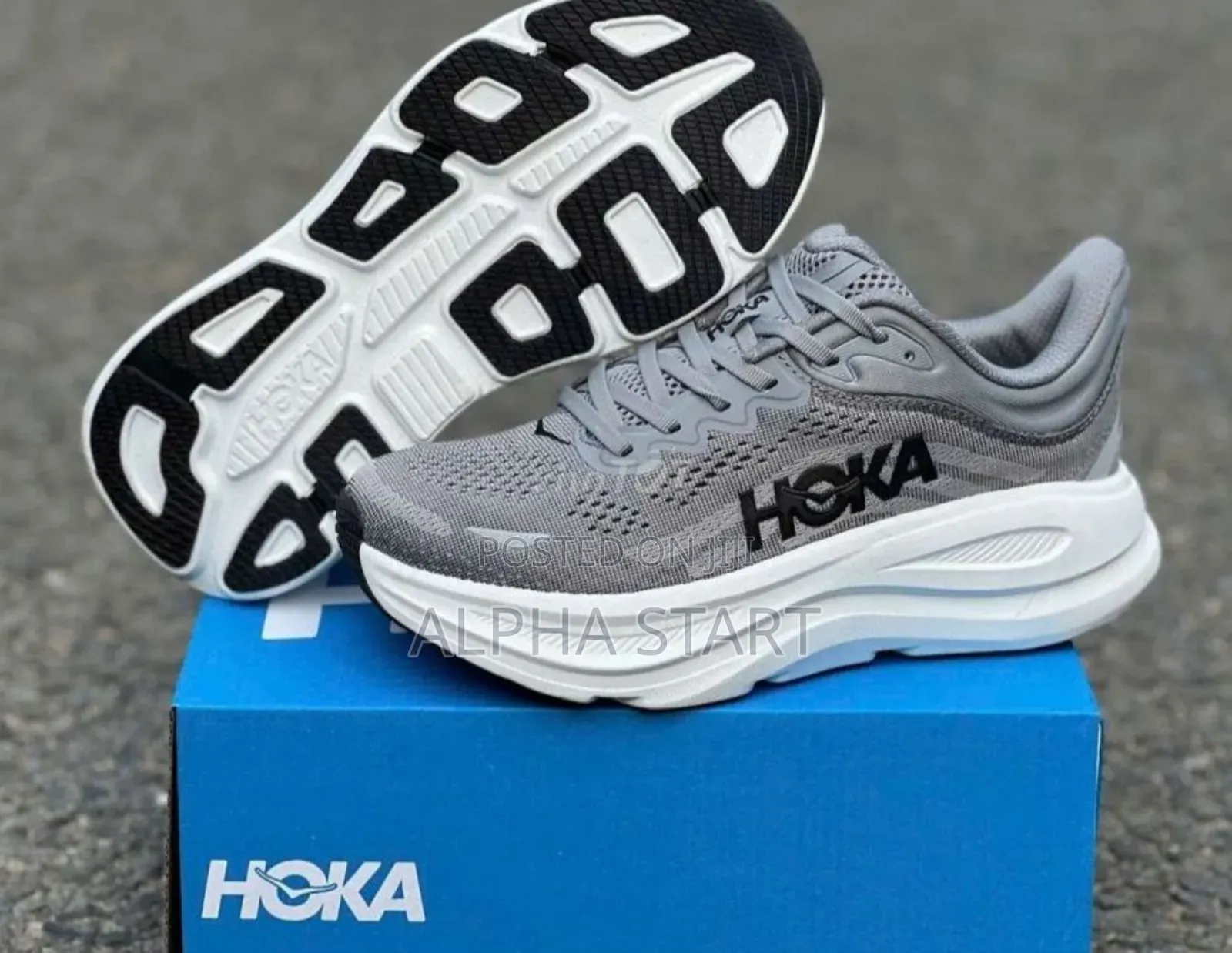 Hoka Bondi 9 'Grey Colorways' Men's Running Shoes