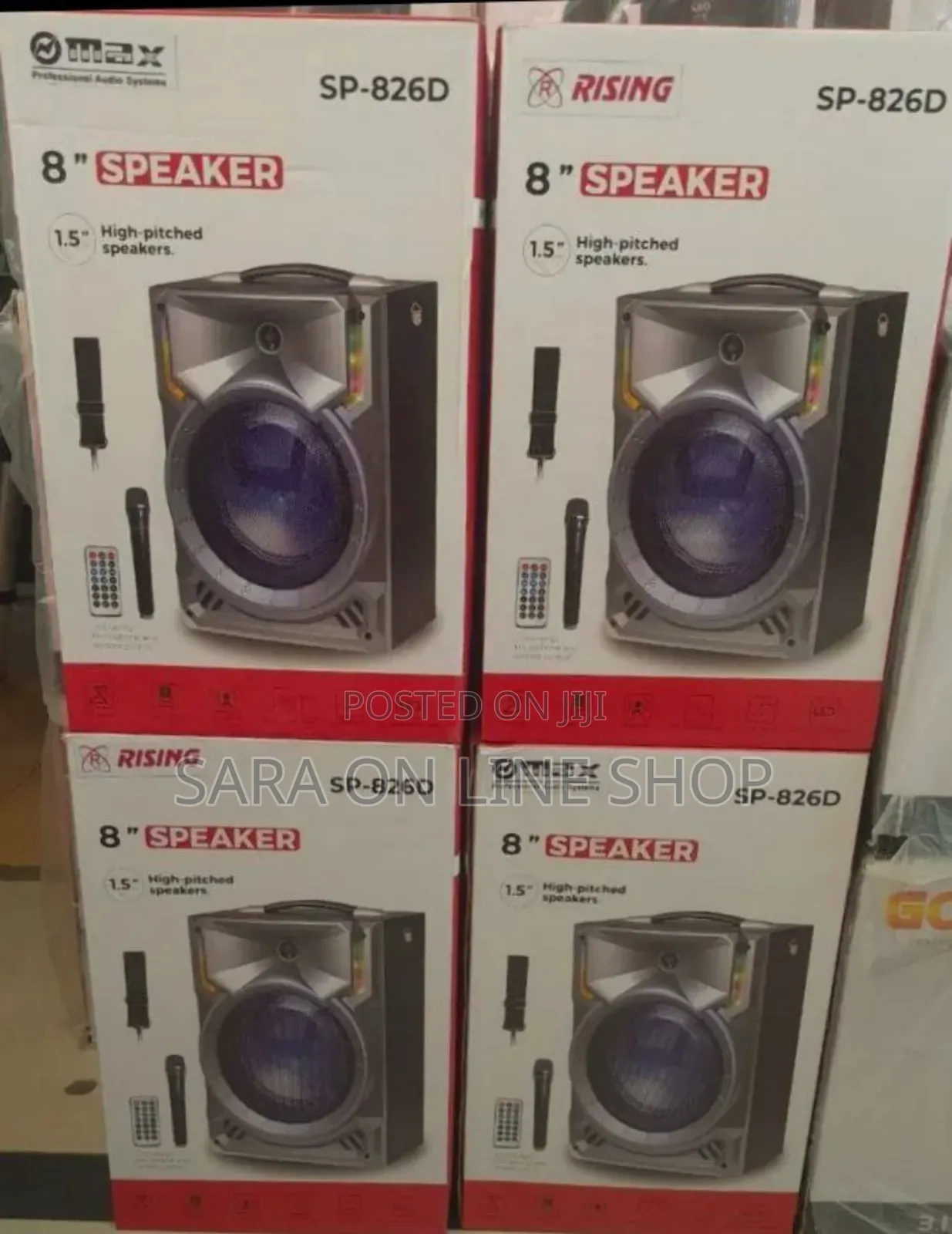 Rising and Max Speaker 8 Inch Orignal *5year Warranty Free Delivery
