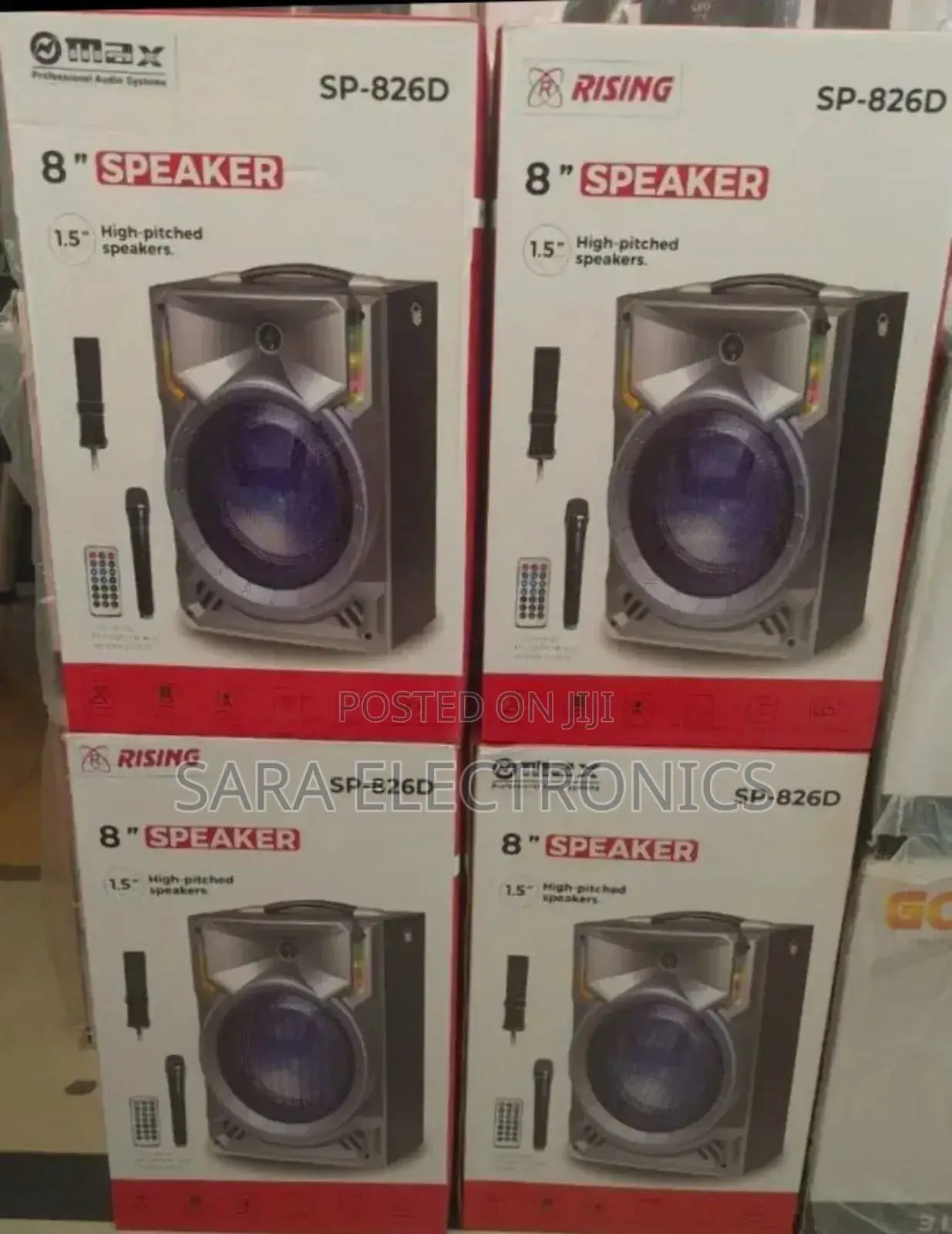 Rising and Max Speaker 8 Inch Orignal *5year Warranty Free Delivery