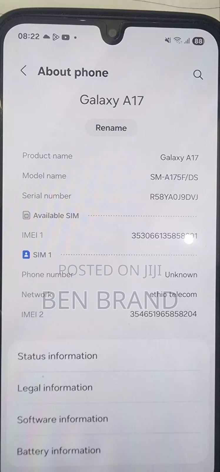 New Samsung Galaxy A17 5G 128 GB Black