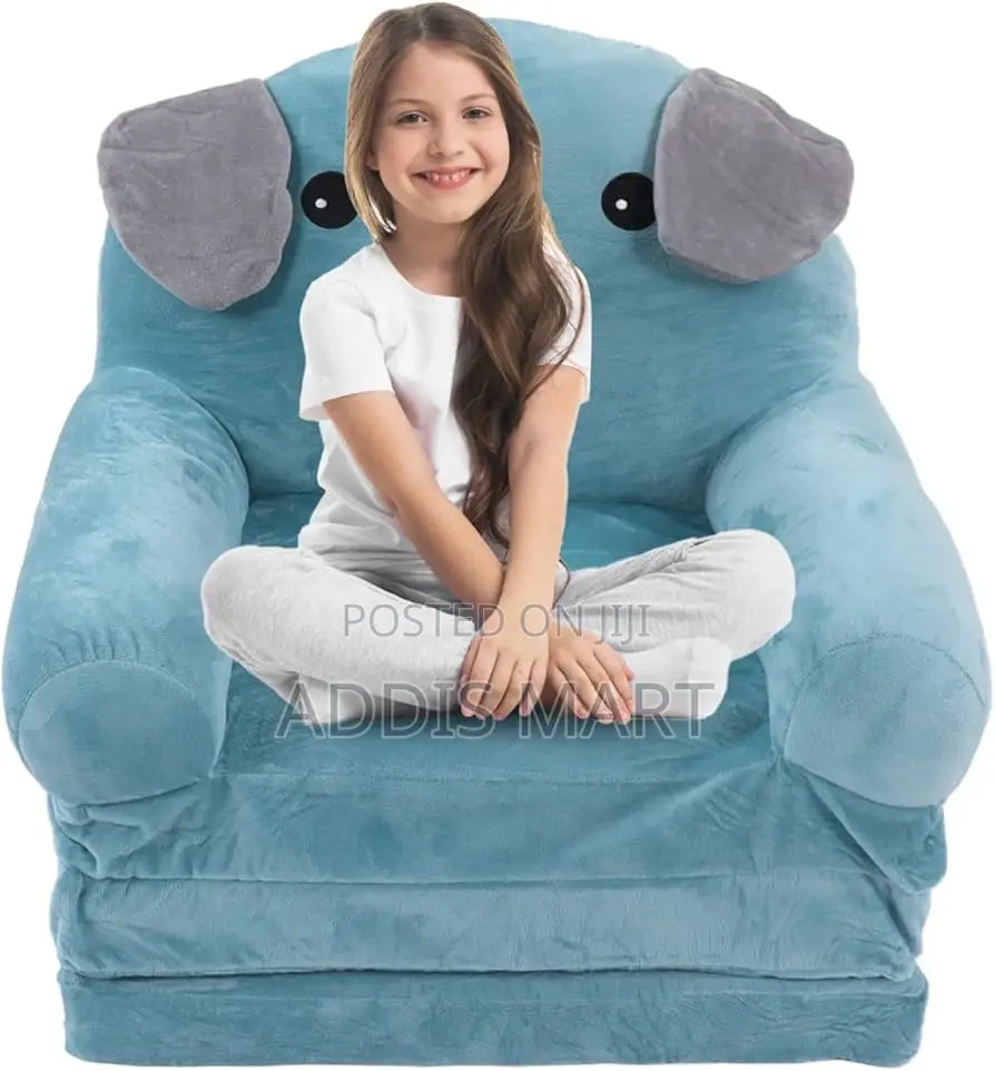 Foldable Kids Sofa, Cartoon Folding Children Sofa Bed 2 in 1
