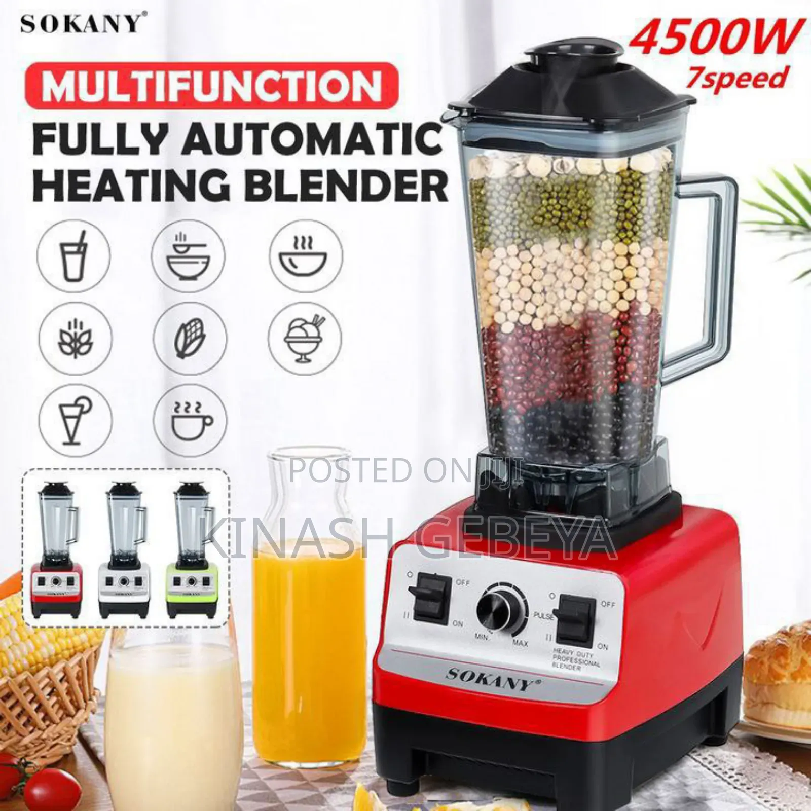 Sokany Multifunctional Blender(2.5litre)