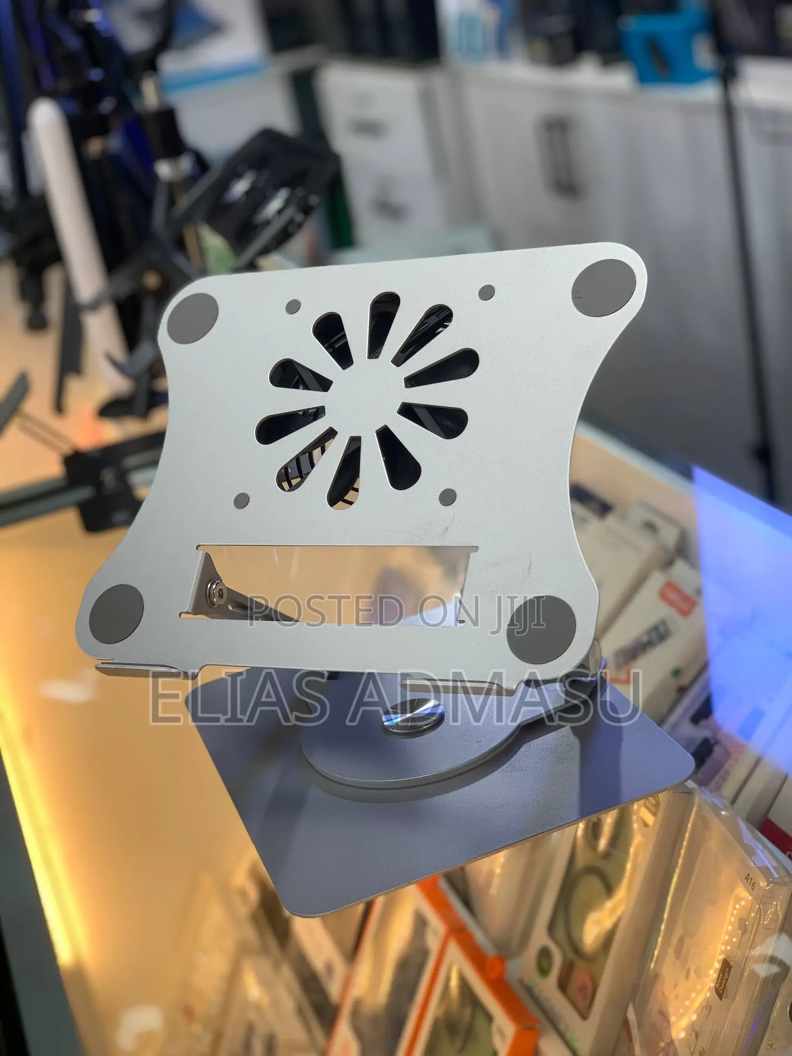 Aluminum Laptop Stand | Adjustable Height, Rotating Base Cooling