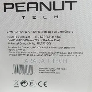 Peanut Tech 45w Car Charger.