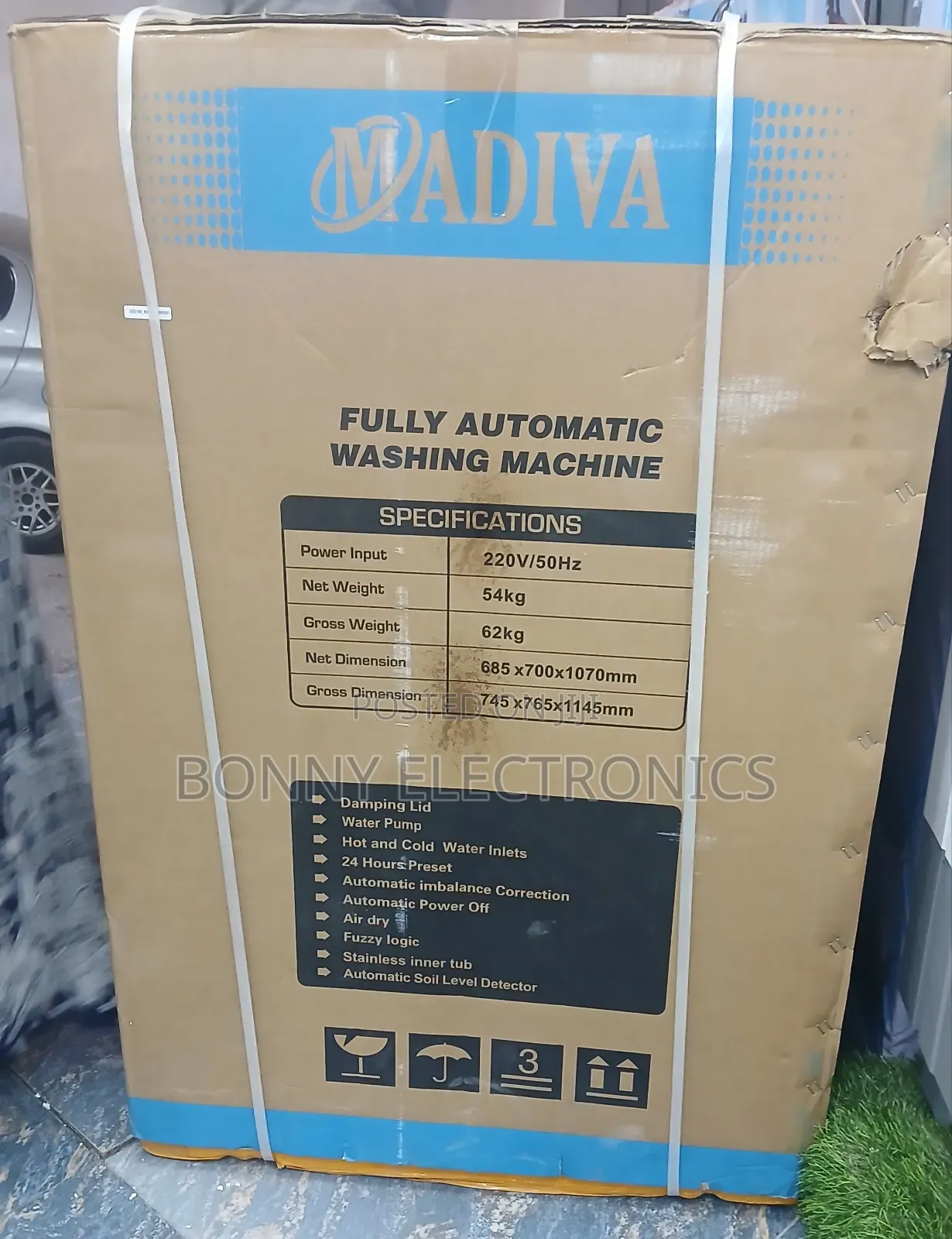 Madiva 18kg Automatic Washing Machine - Brand New