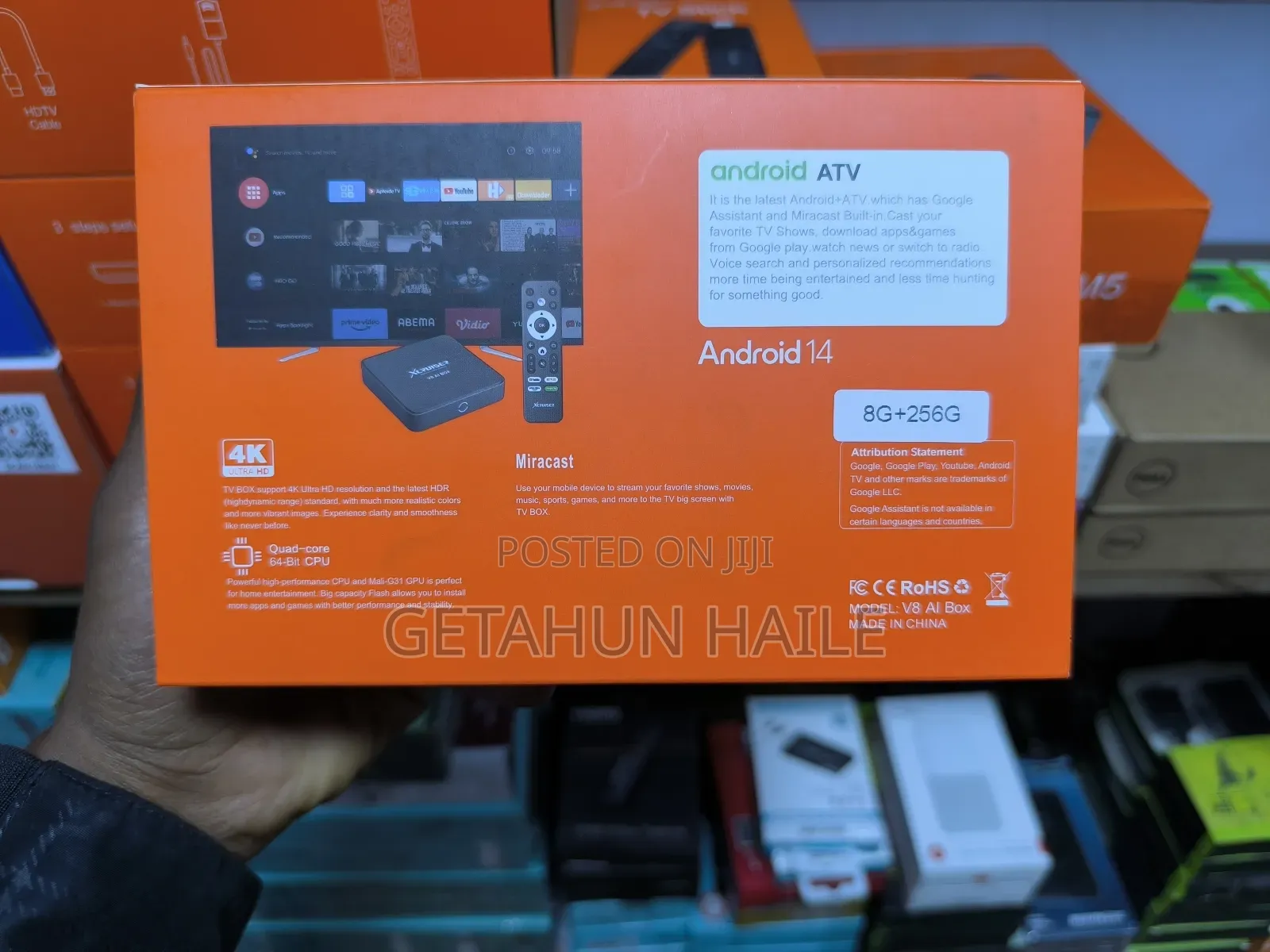 Xcruiser V8 Ai Android Tv Box 256gb (Tv Smart ማድረጊያ 256gb)