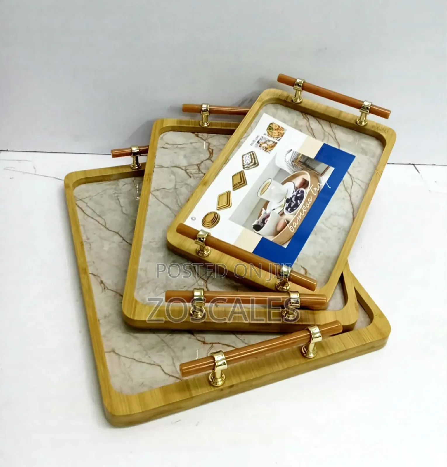 3pcs Bamboo Serving Tray