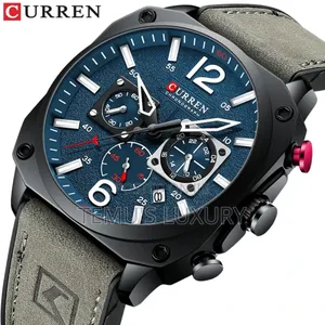 Photo - New Curren Watch Logo 8398 New High Quality Leather Business Watches