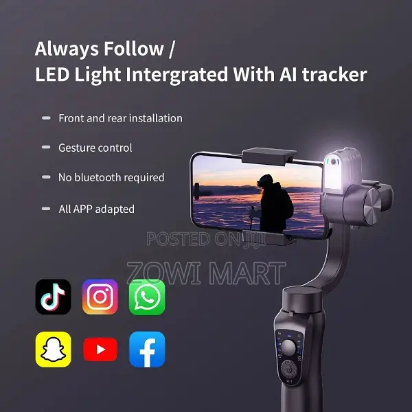 S5bpro 3-Axis Handheld Gimbal Stabilizer | 360° Rotation