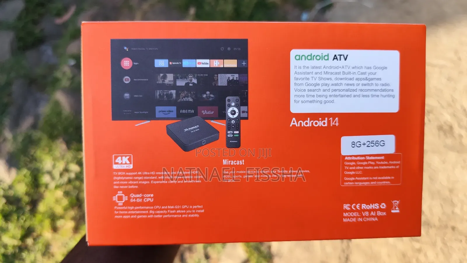 Xcruiser V8 Ai Box Android Tv Box (Tv Smart ማድረጊያ)