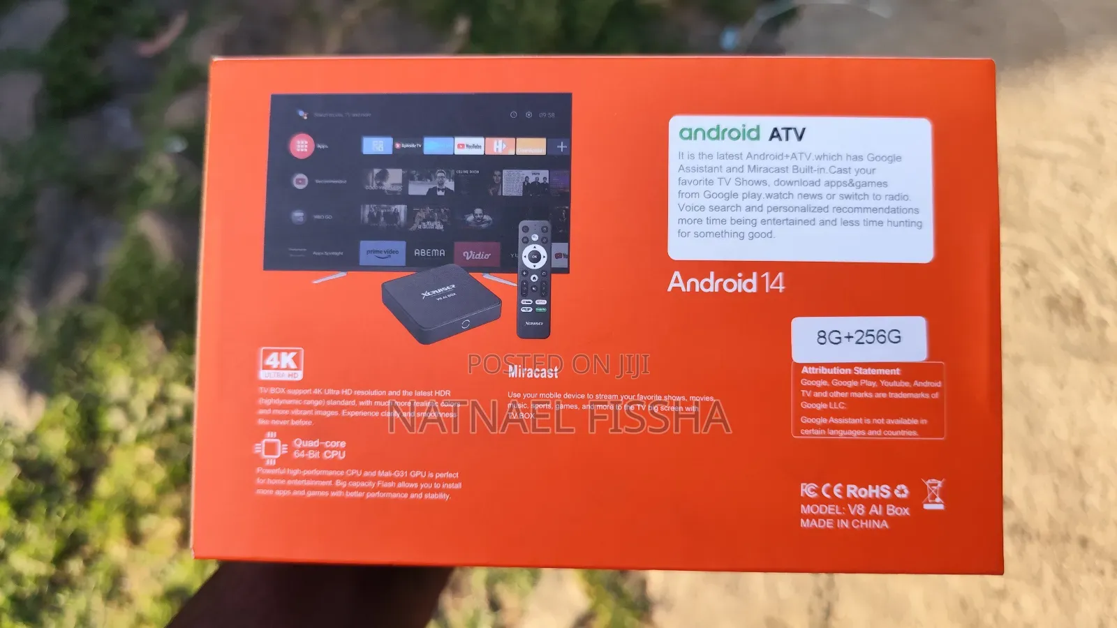 Xcruiser V8 Ai Box Android Tv Box (Tv Smart ማድረጊያ)