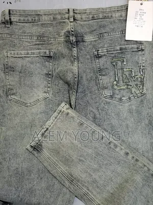 Men's Grey Regular Fit Washed Jeans