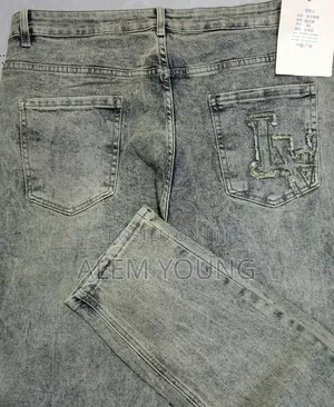 Men's Grey Regular Fit Washed Jeans