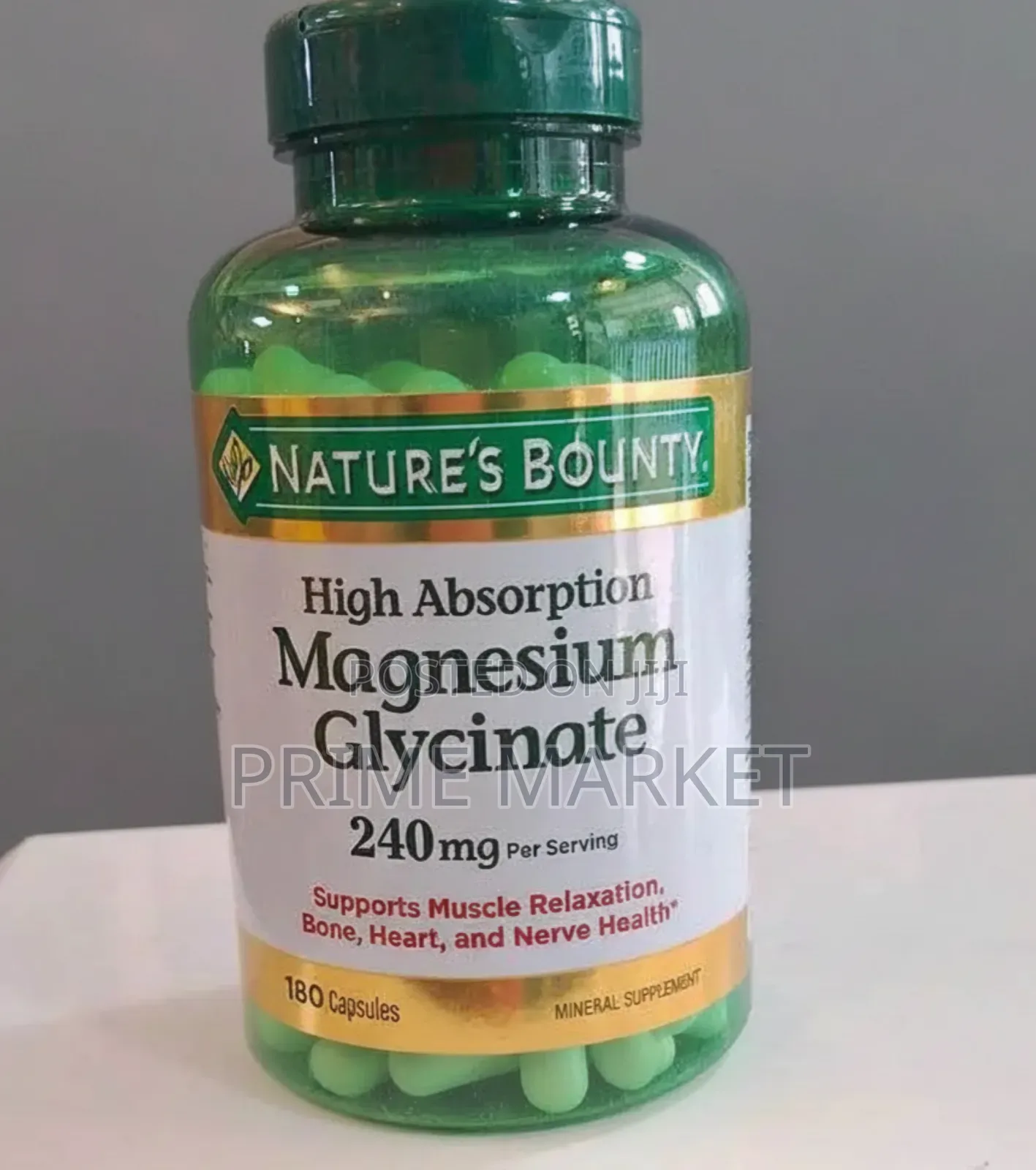 Magnesium Glycinate 240mg ,For Muscle, Bone Heart Nerve Health–180