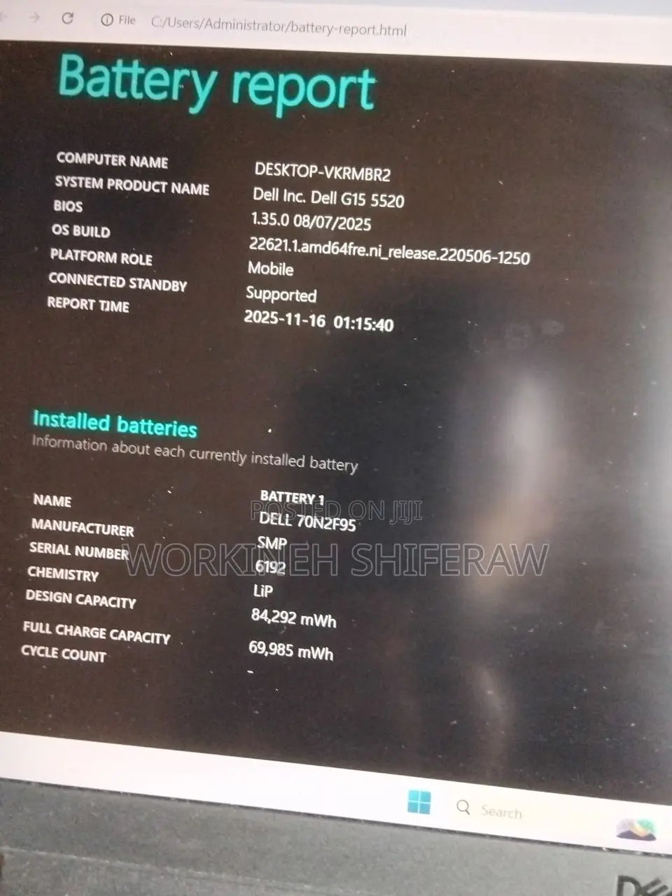 New Laptop Dell 16GB Intel Core I7 SSD 512GB