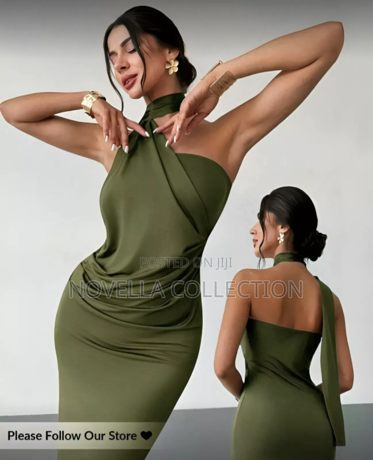 Asymmetrical Flare Sleeve Loose Dress, Fashion Long Dress, Elegant