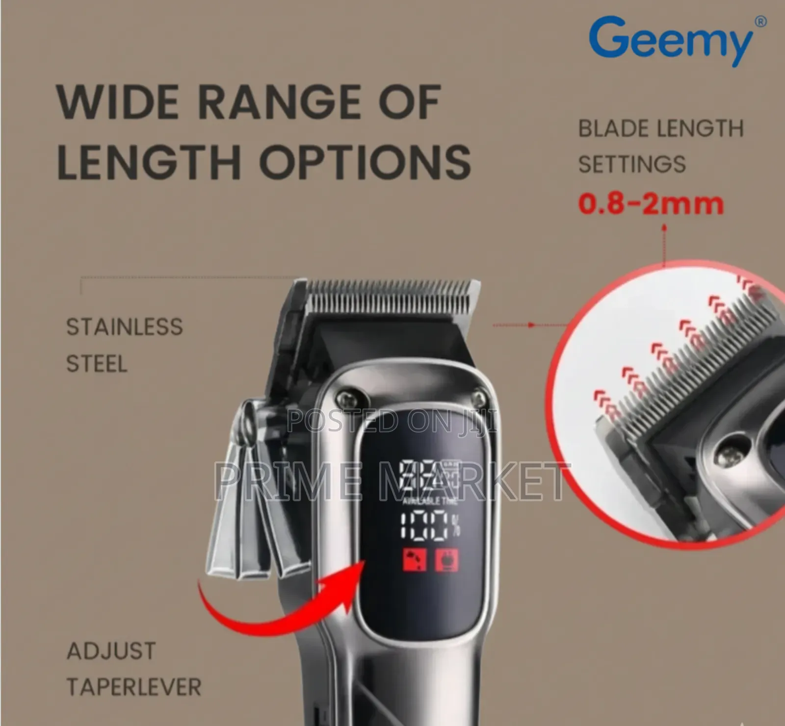 Geemy Gm-8051 Professional Hair Clipper With Digital Display|3 Hours