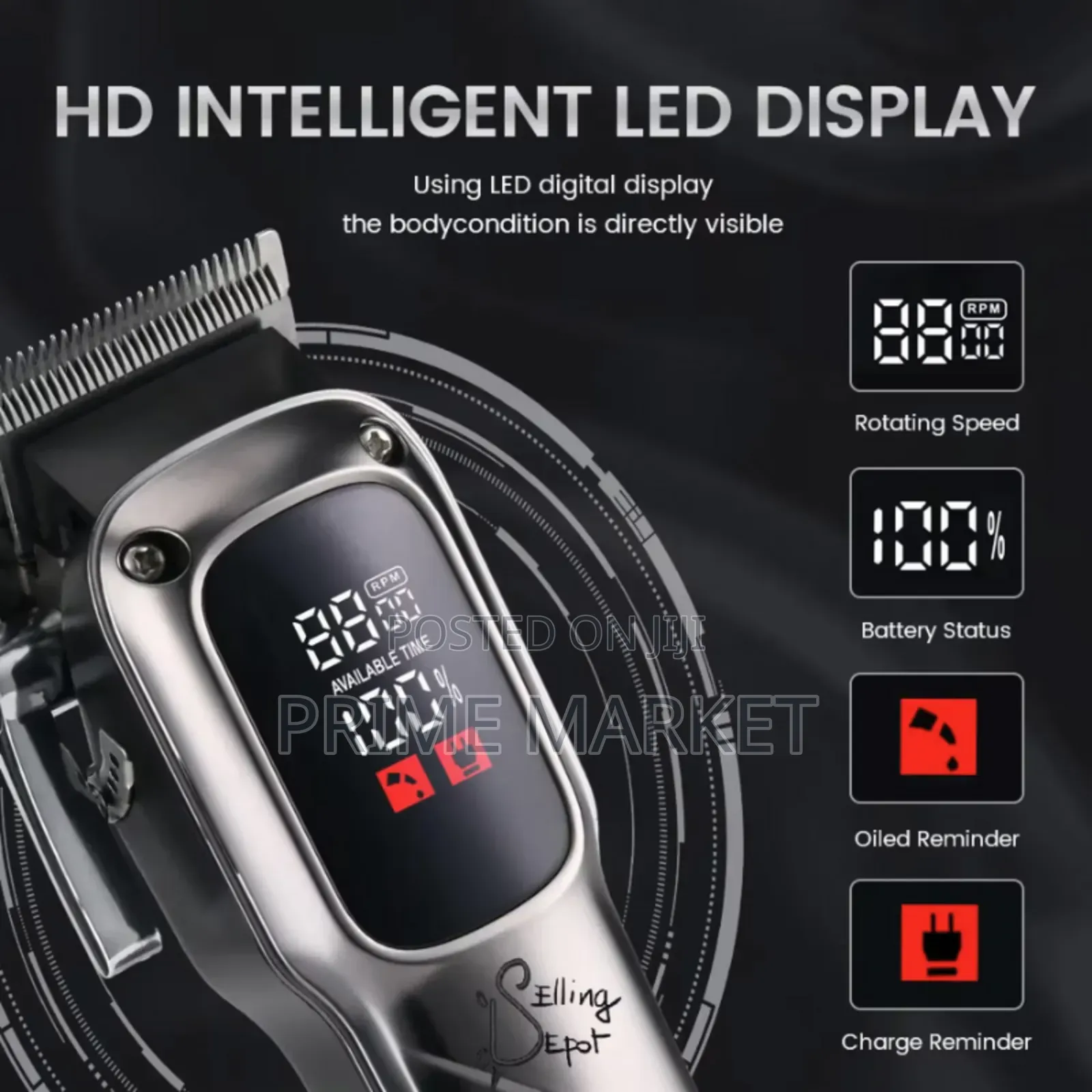 Geemy Gm-8051 Professional Hair Clipper With Digital Display|3 Hours