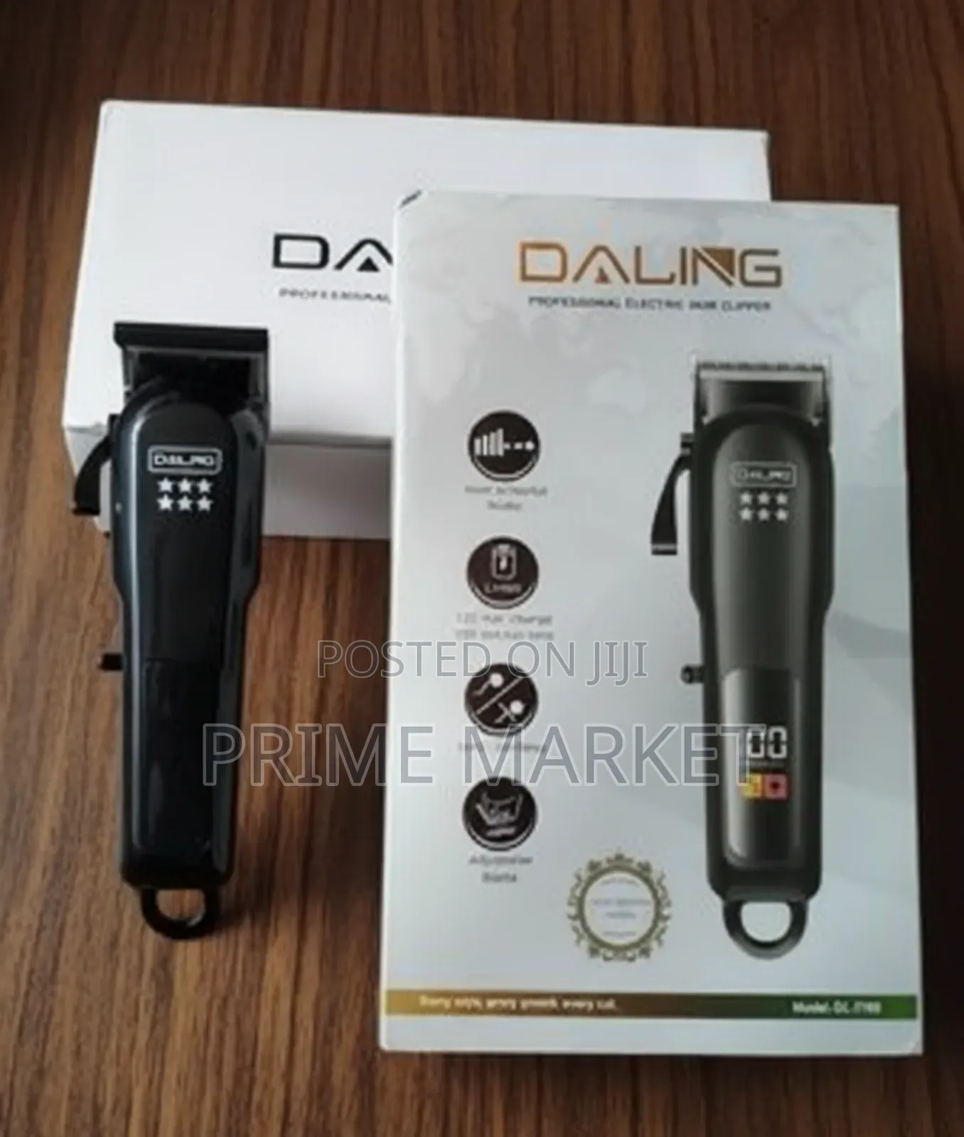 Daling Dl-1169 Professional Hair Clipper 120min Battery Powerful Motor