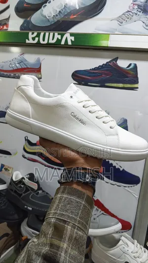 This Is Apair of Multicolor Calvi Kelin Classic Leather Sneaker