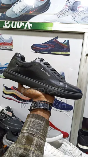 This Is Apair of Multicolor Calvi Kelin Classic Leather Sneaker