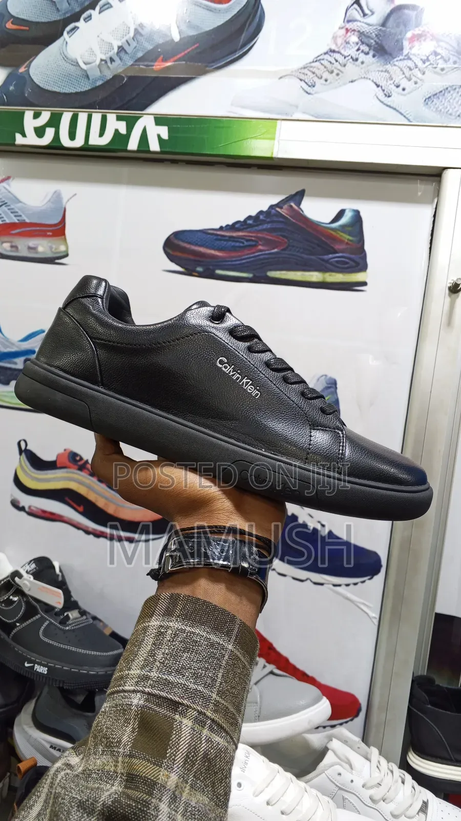 This Is Apair of Multicolor Calvi Kelin Classic Leather Sneaker