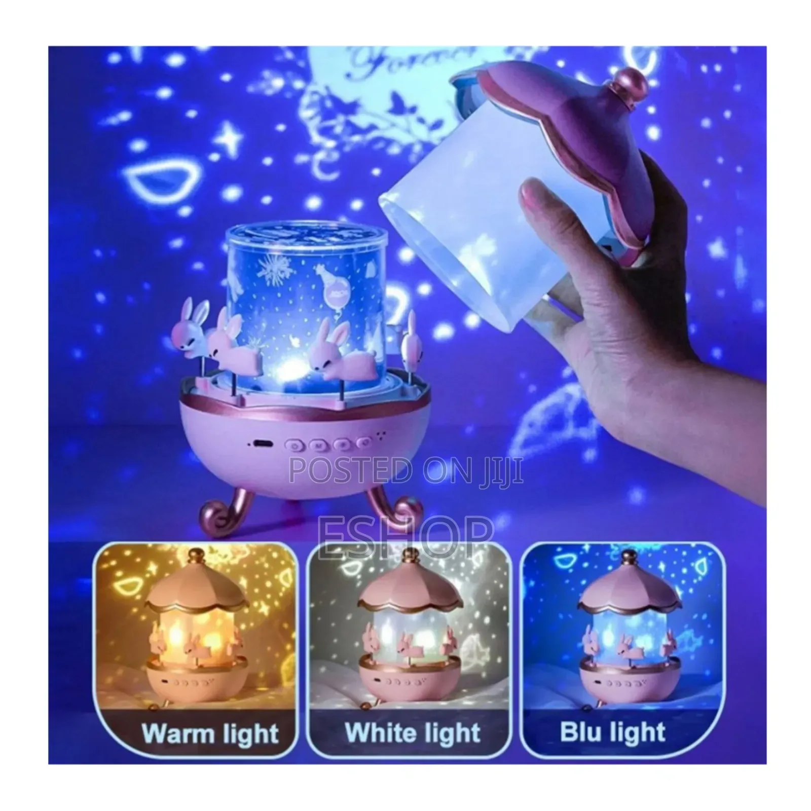 Rechargeable Bunny Carousel Light