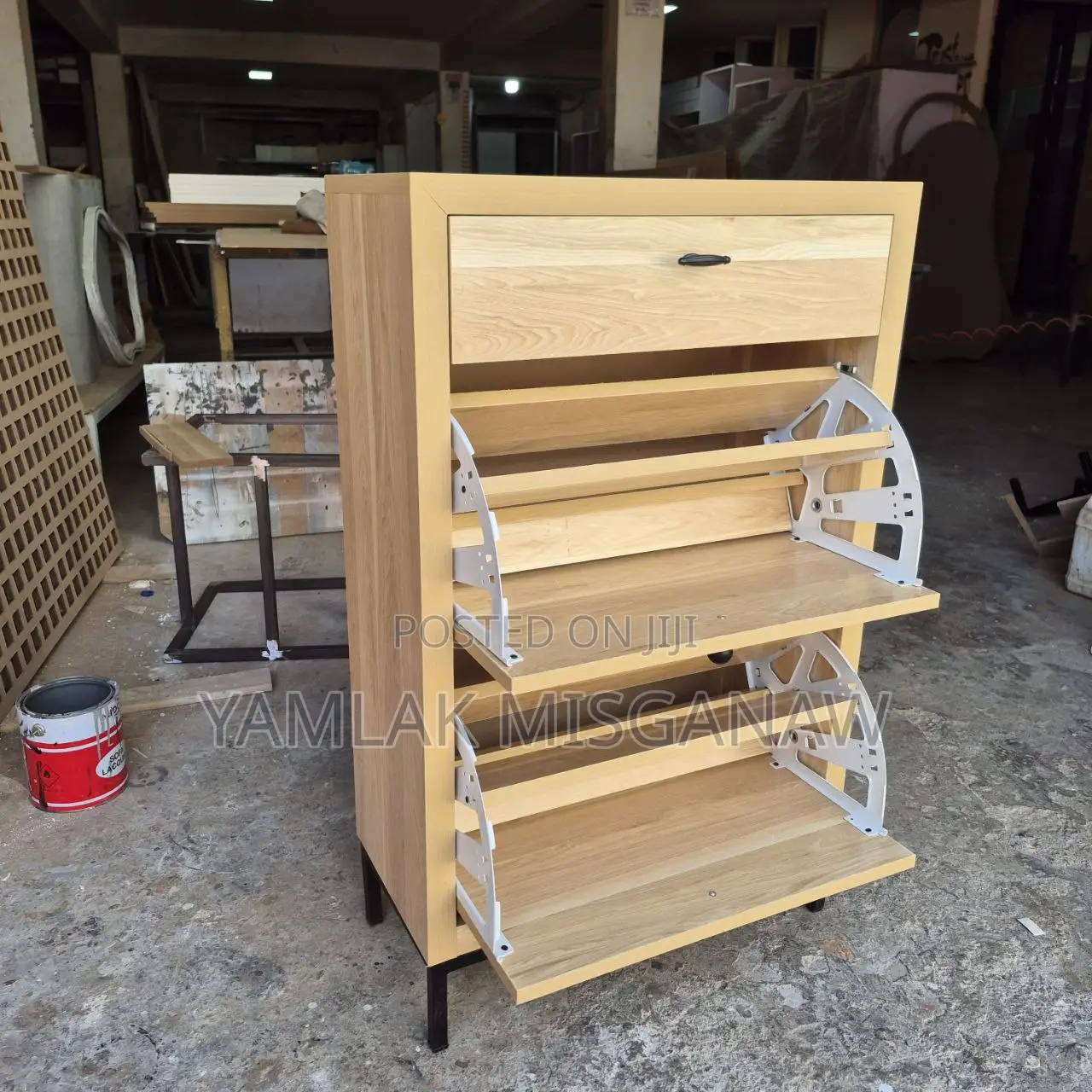 Shoe Rack With Socks Drawer