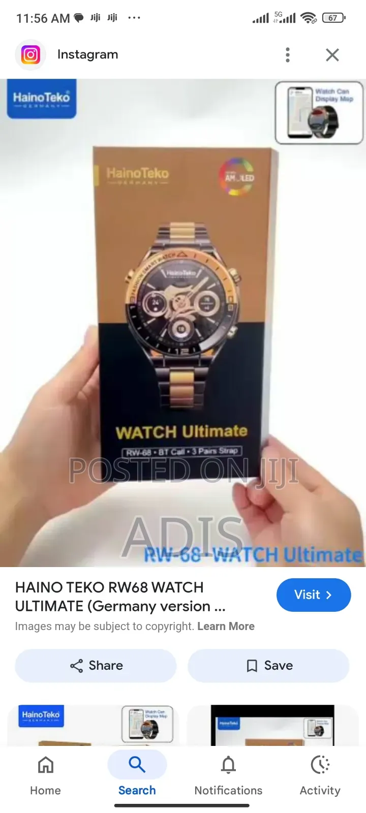 Hainoteko Rw68 Smart Watch