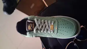 Nike Air Force 1 Oil Green Metallic Gold Swoosh