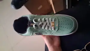 Nike Air Force 1 Oil Green Metallic Gold Swoosh