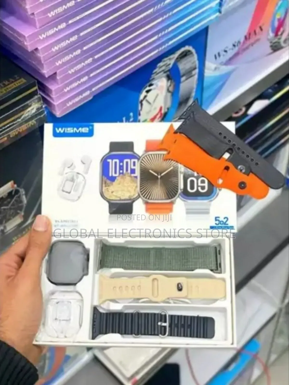 Wisme Ultra-3 Smart Watch With Airpods and 5 Straps