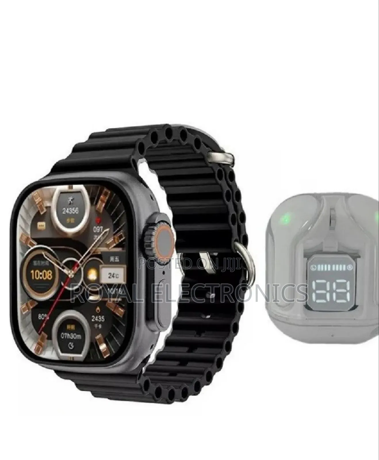 Original Wisme Smart Watch With Airoods and 5 Extra Belts