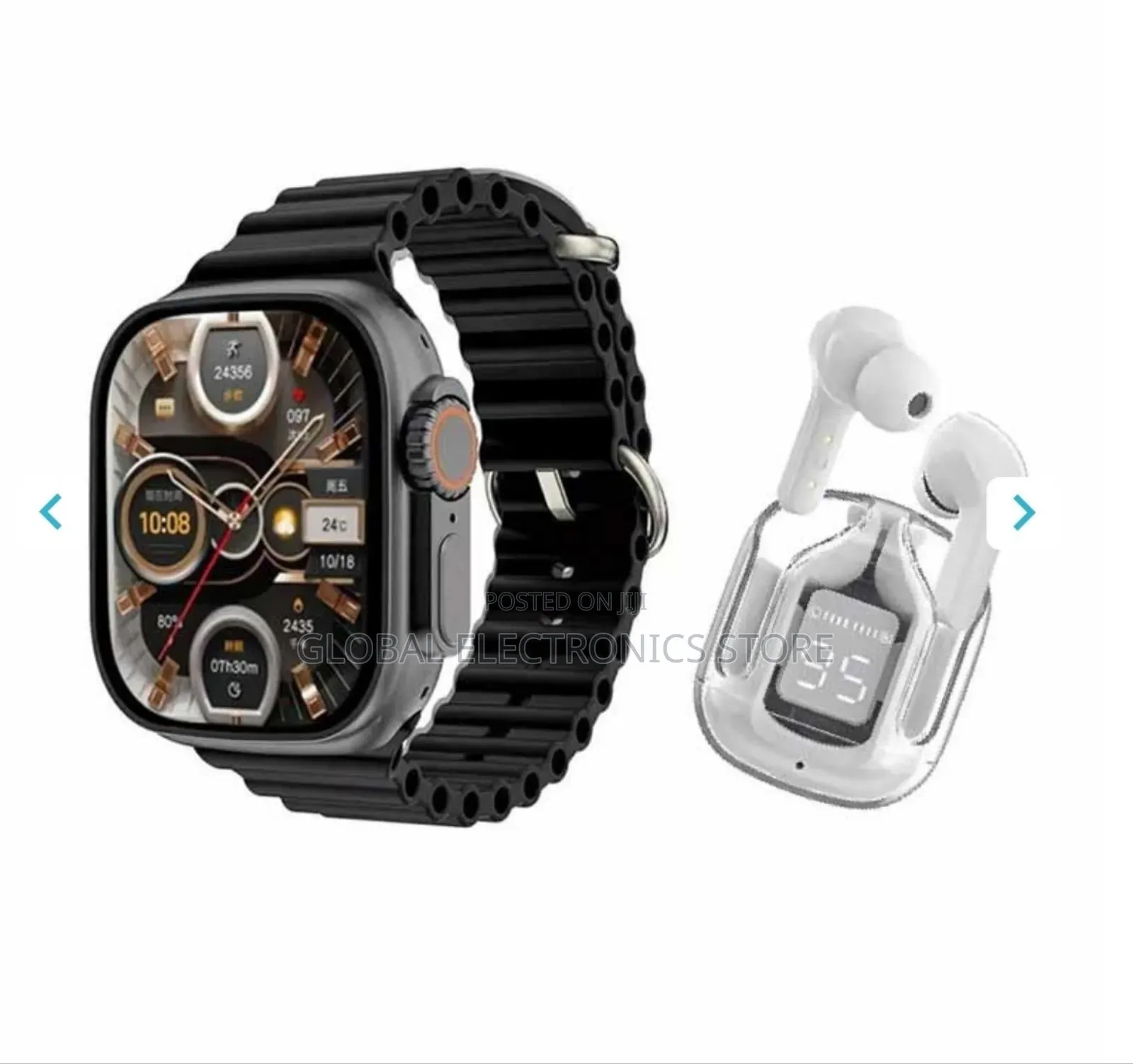 Original Wisme Smart Watch + Airoods + 5 Straps