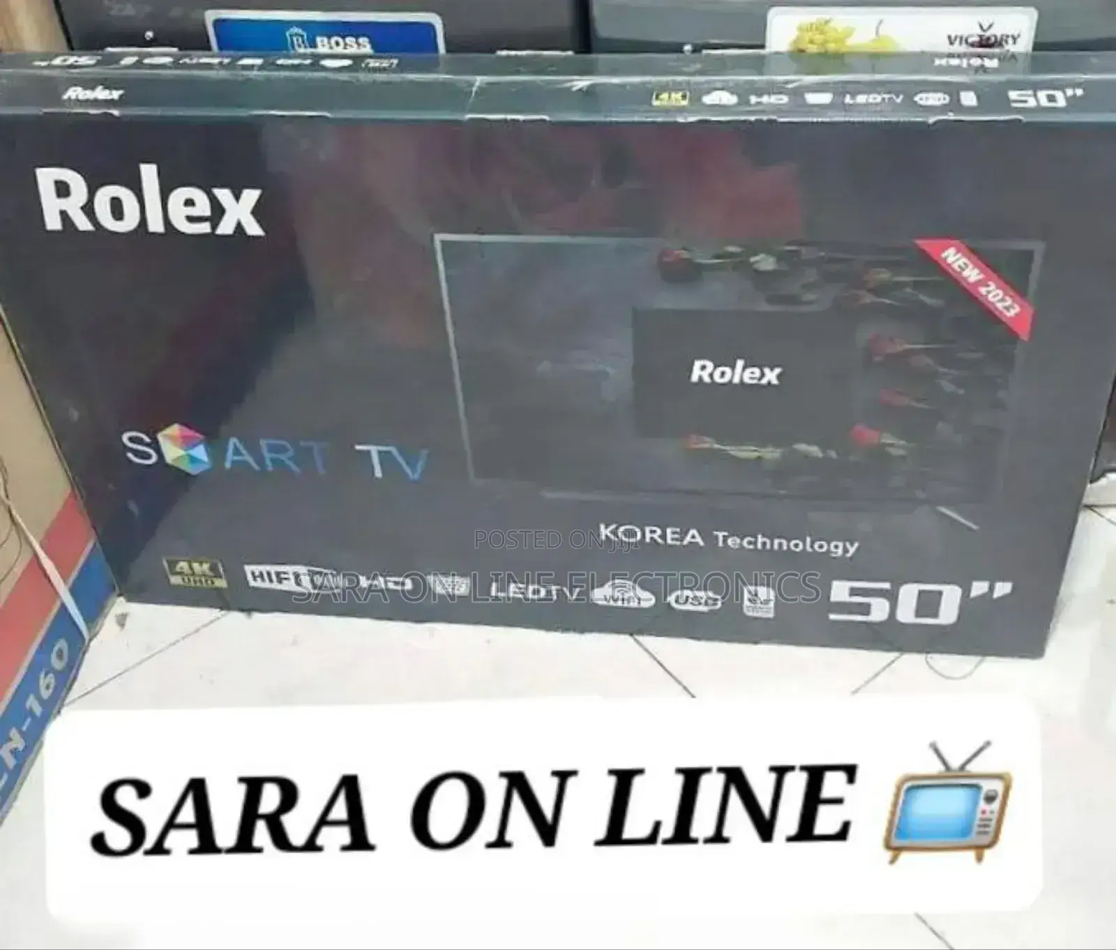 Rolex 50" Uhd Smart Android Tv New 2023 Model Free Delivery
