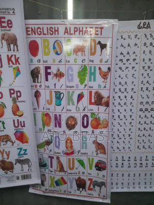 Alphabet And ፊደል ገበታ በሸራ/ባነር