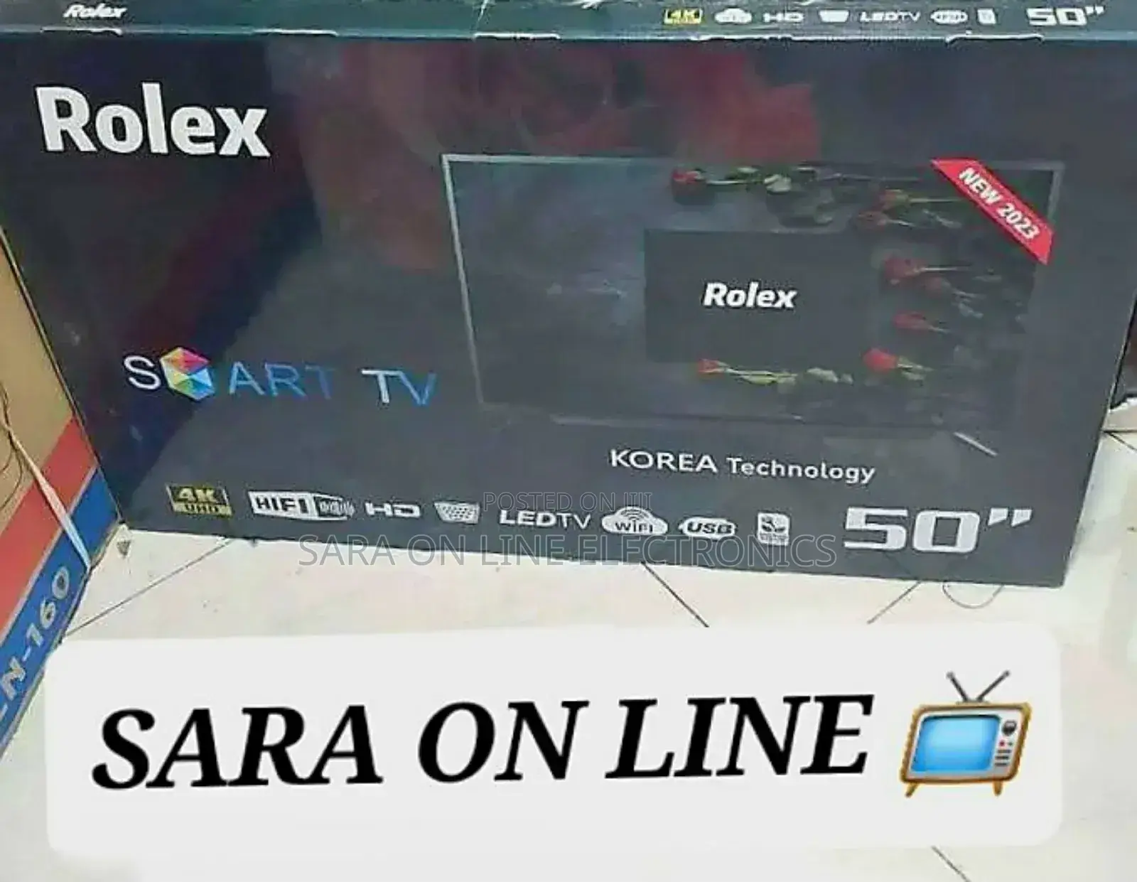 Rolex 50" Uhd Smart Android Tv New 2023 Model Free Delivery