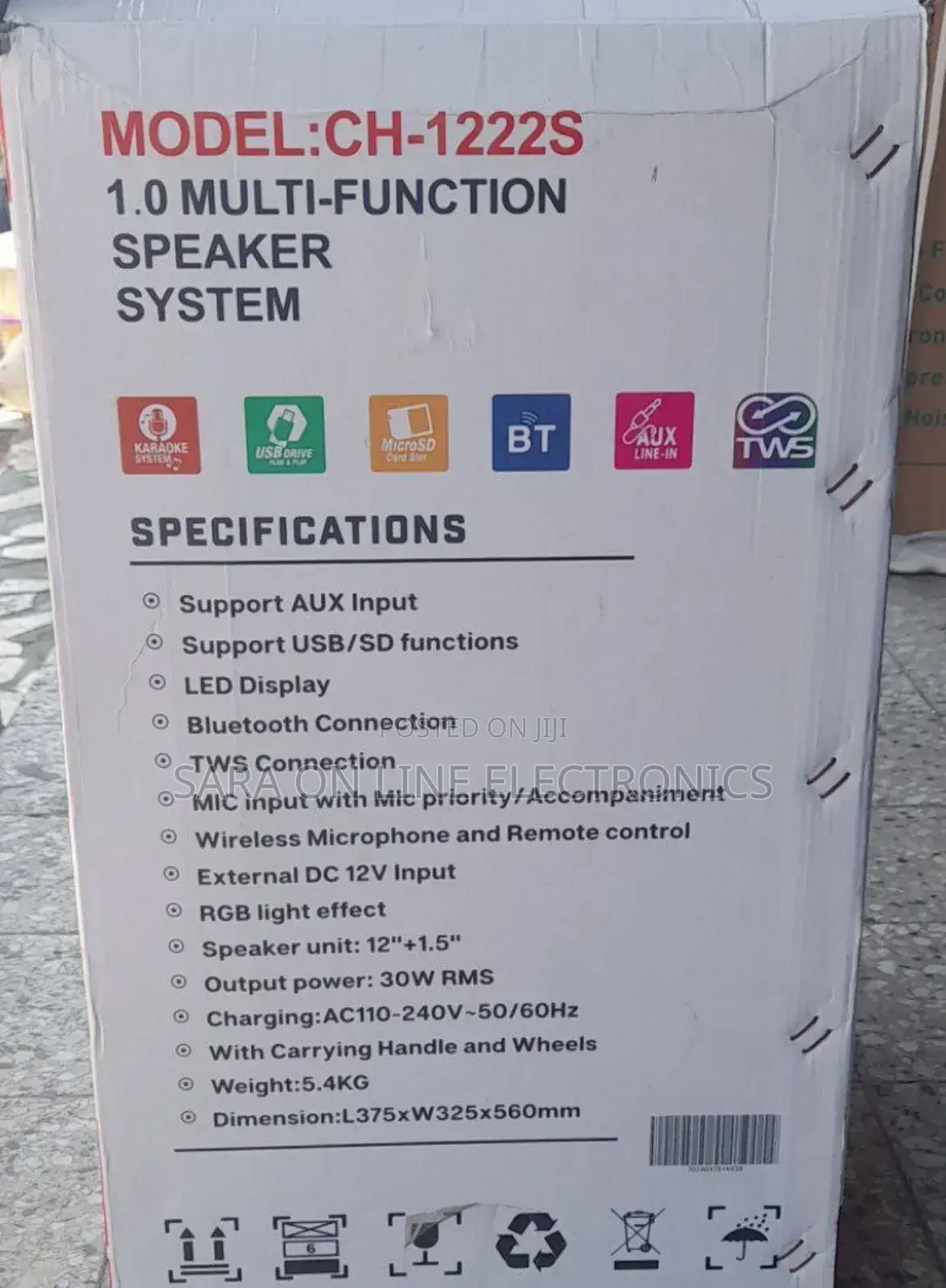 □Max 15 Inch Model:Ch1222s Orignal Speaker