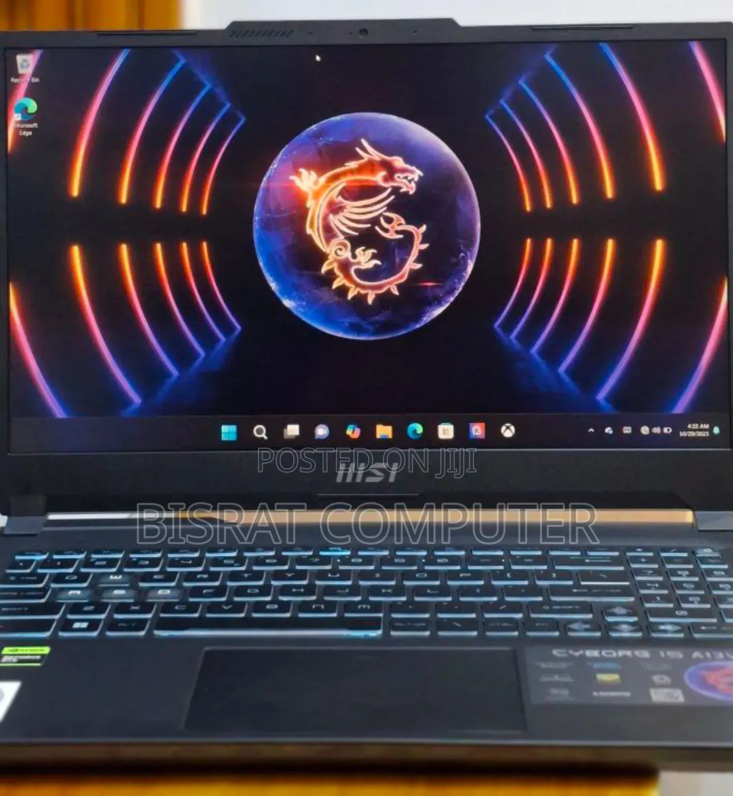 New Laptop MSI Cyborg 15 16GB Intel Core I7 SSD 512GB