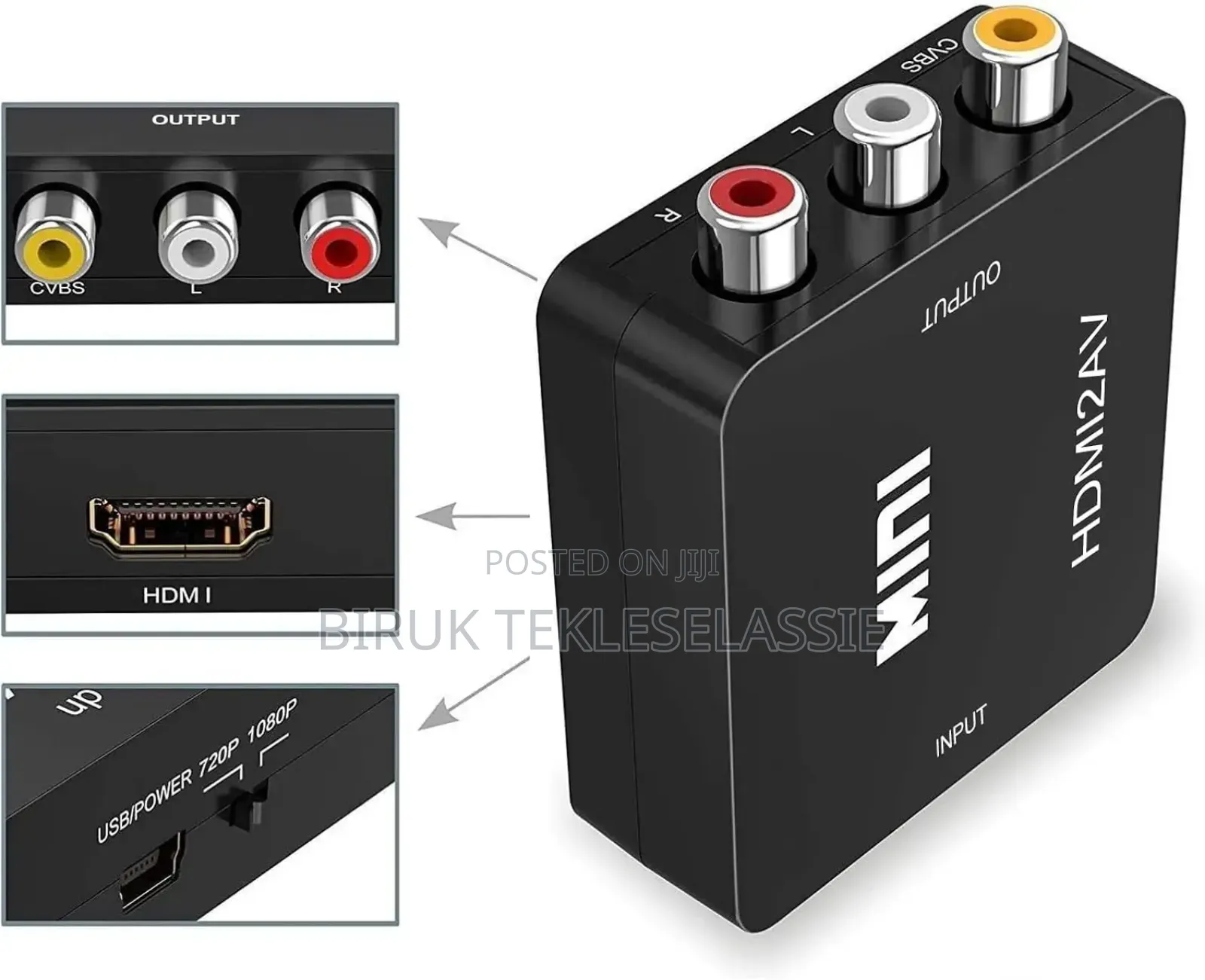 Hdmi To Av (Rca) Converter Adapter