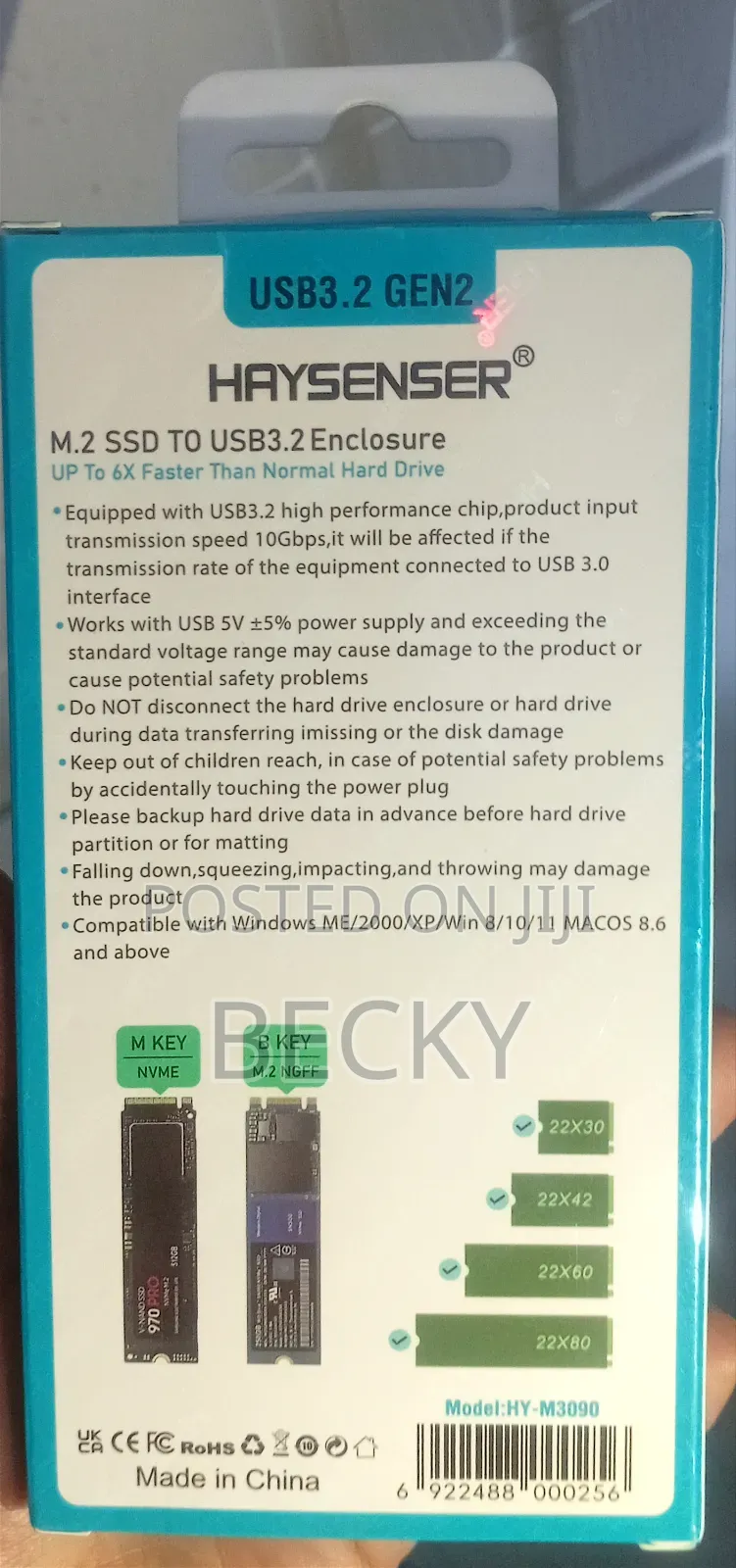 M. 2 SSD to Usb 3.2 Enclosure