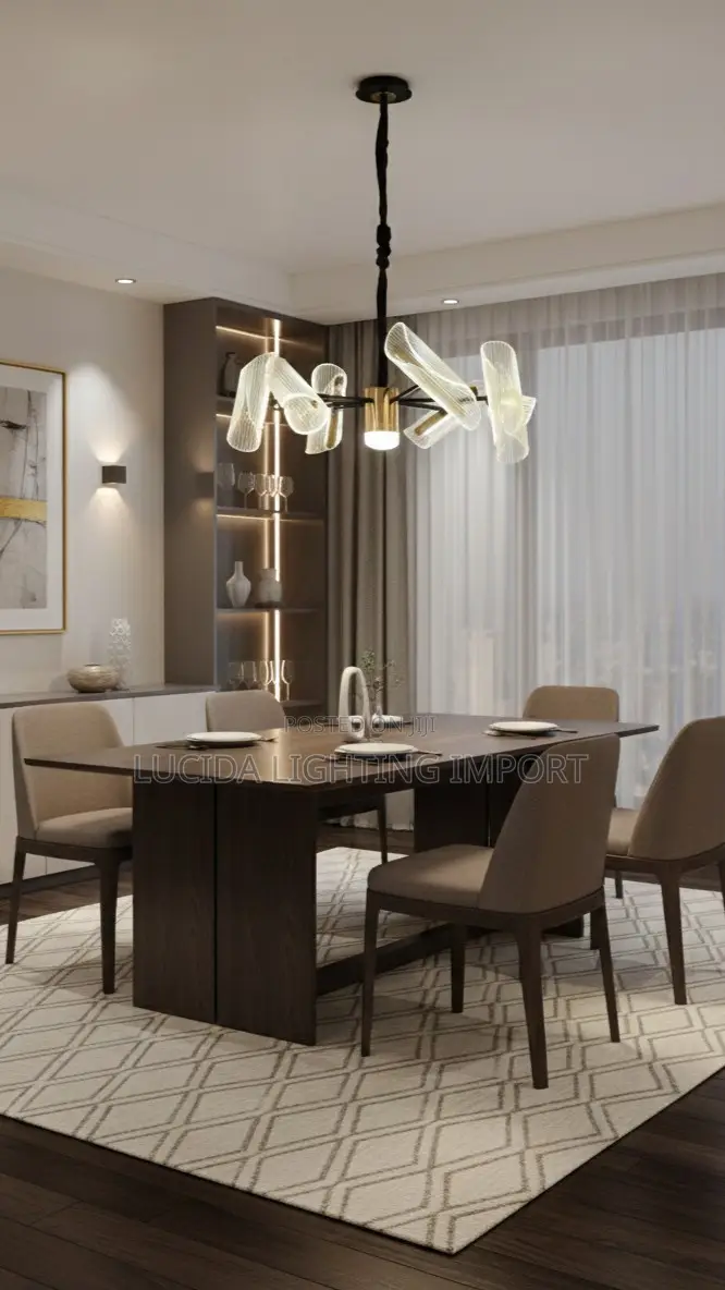 ዘመናዊ መብራት Edona 27-Inch 4-Light Led Chandelier.