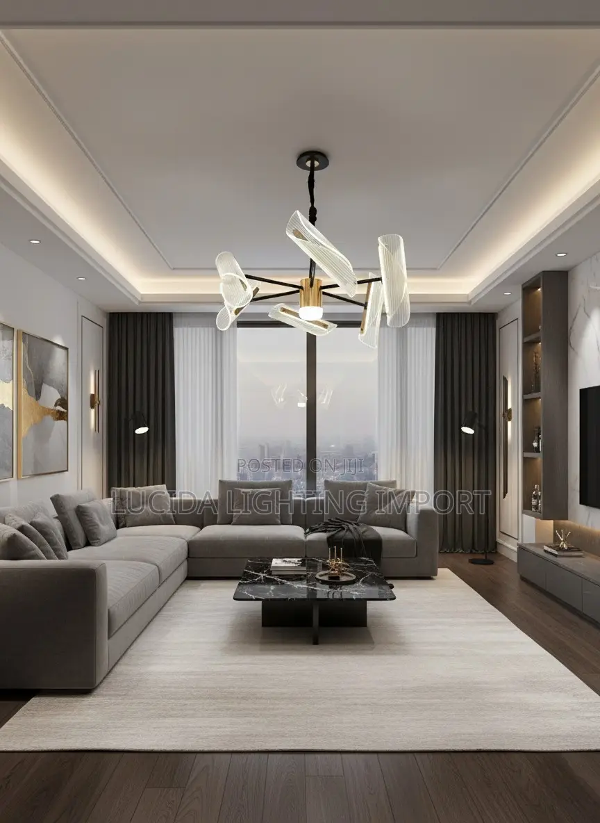 ዘመናዊ መብራት Edona 27-Inch 4-Light Led Chandelier.